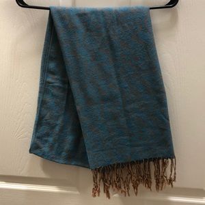 Turqouise and Tan Pashmina